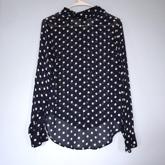 About a Girl Sheer Button Up Blouse size medium - Picture 7 of 8